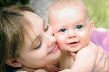 Mutter mit Ihrem Baby