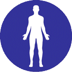 Icon Mensch zeigt die vielseitigen Anwendungsbereiche der Cranio-Sacralen Energiebalance